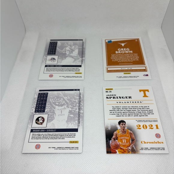 NBA/College Basketball Rookie card Lot (4 Cards) Springer,Gray,Ayayi, Brown (RC) - Picture 2 of 2